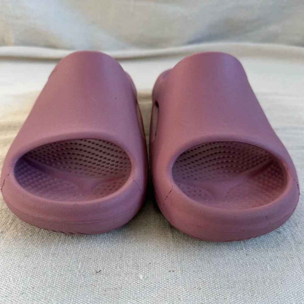Crocs Mellow Recovery Slides Mauve Mist Pink Women's 7 Men's 5 Comfort Sandals - Picture 3 of 11